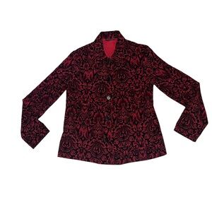 Lifestyle classics red floral jacket size small